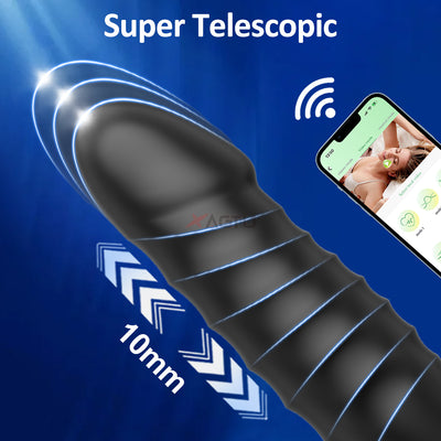Super tlescopic thrusting vibrating prostate massager