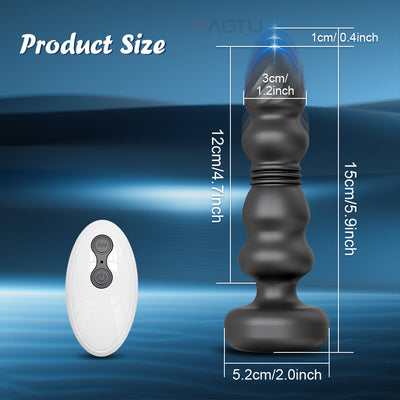 Thrusting anal vibrator size