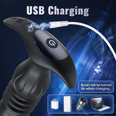 DC charging port detail of the thrusting prostate massager