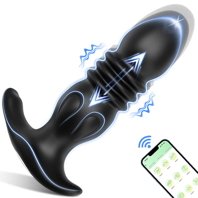 thrusting prostate massager with app control