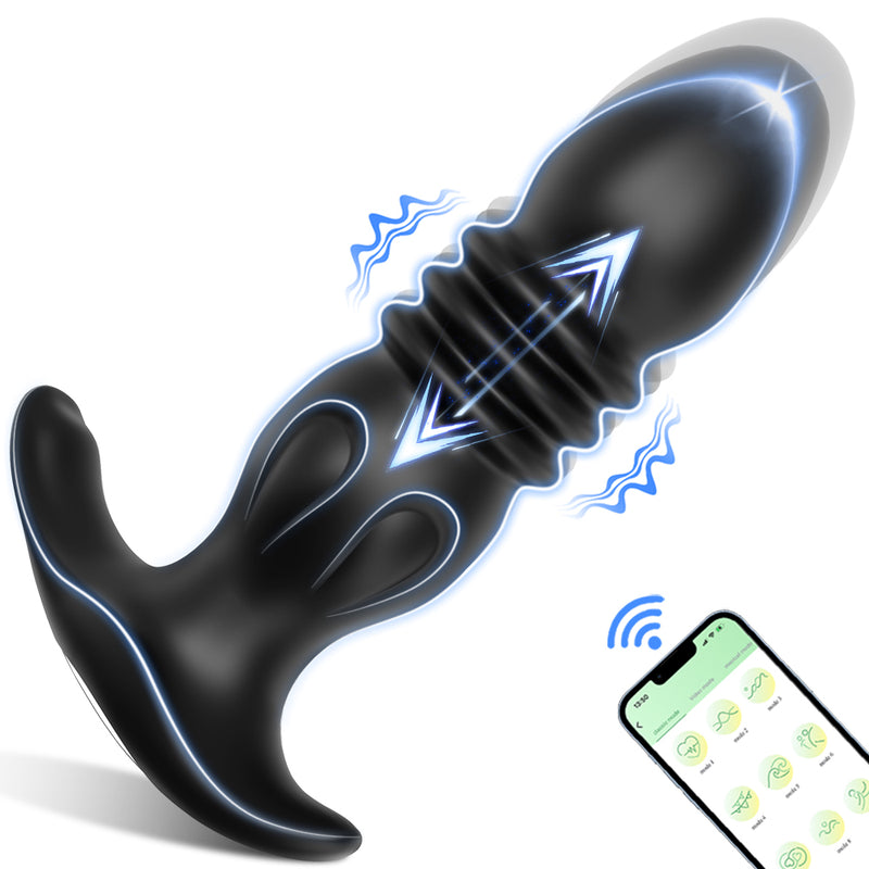 thrusting prostate massager with app control