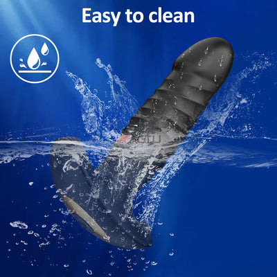 Thrusting vibrating prostate massager easy to clean