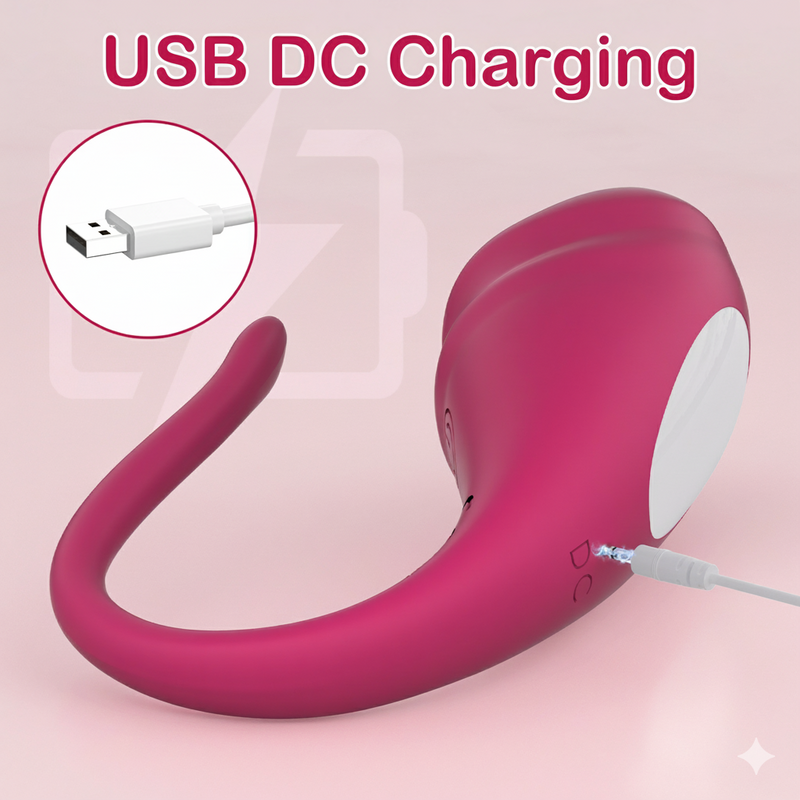 Vibrating red egg with usb dc charging