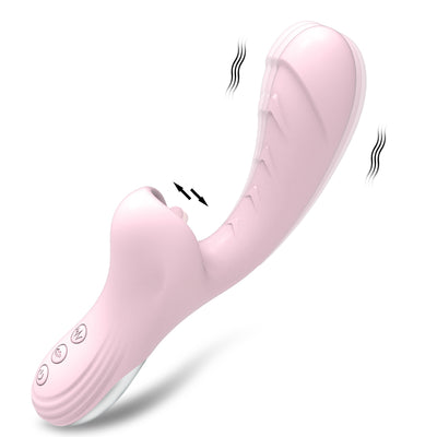 Tongue Licking Dildo Vibrators With 10 Licking & Vibrating Pleasure Clit Clitoris Stimulator