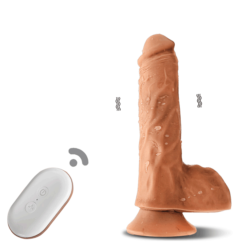 Silo - Thrusting and Vibrating Dildo 7 Frequencies with Suction Stand