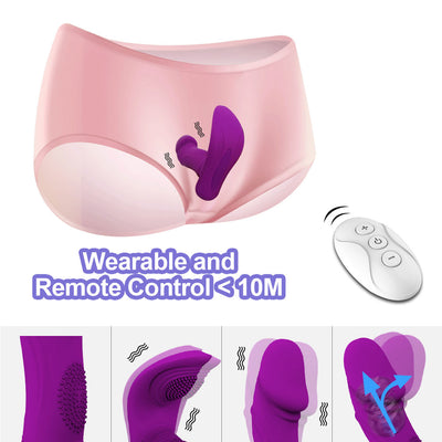 Wearable G Spot and Clit Dual Vibrator with Remote Control W5