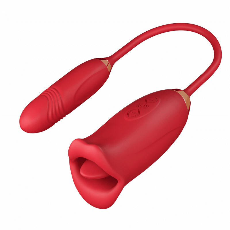 Nibbler 3- Mouth Biting Vibrator And Thrusting Vibration Bullet Stimulator