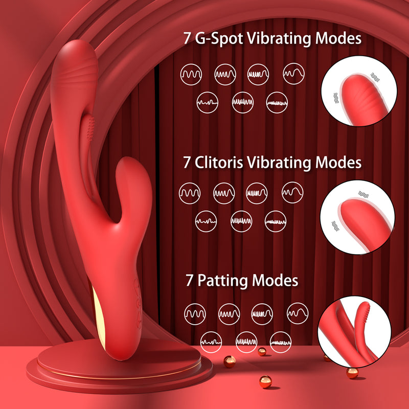 G Spot Patting and Vibrating Rabbit Vibrator - V10
