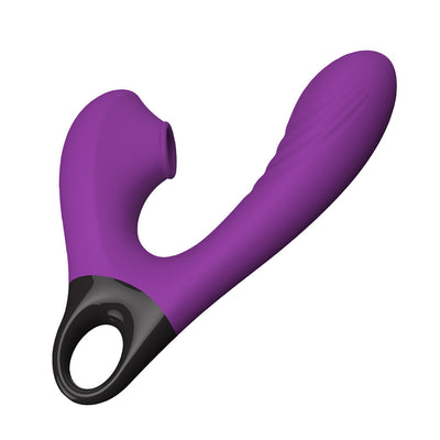 Purple Vibrator with Clit Sucker