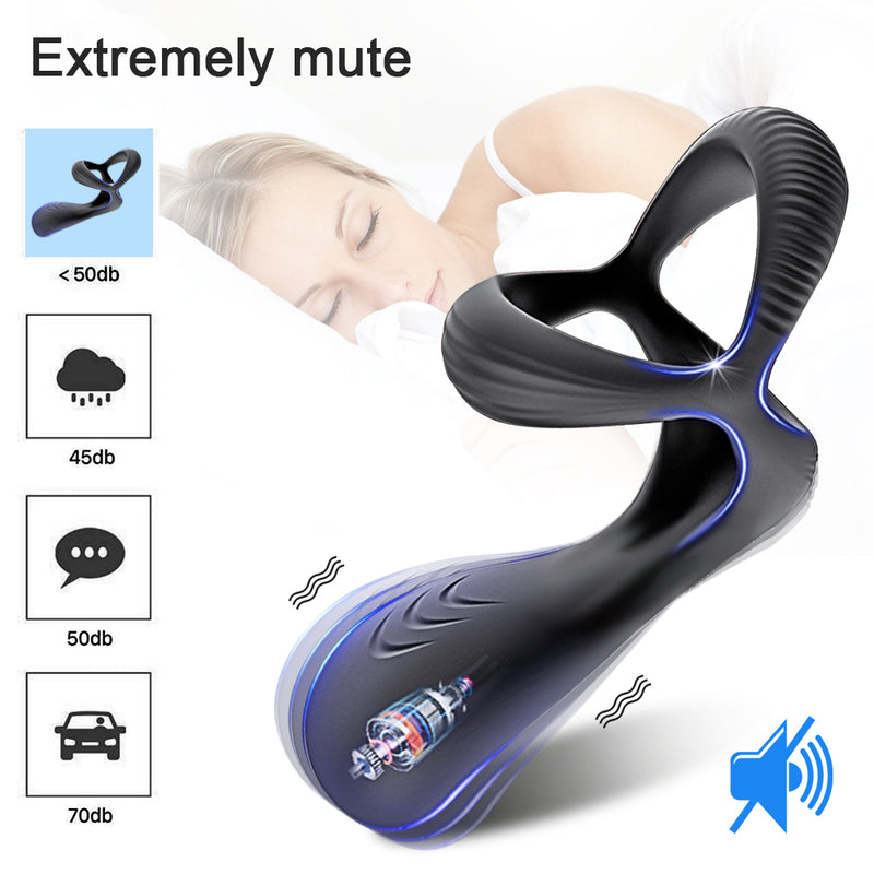 Penis Ring with Prostate and Ball Vibrator for Erections TouchHoney Penis Ring with Prostate and Ball Vibrator for Erections TouchHoney