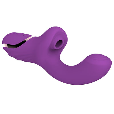 Purple Clitoris Sucking Sucker With Vibrator for G Spot Orgasm