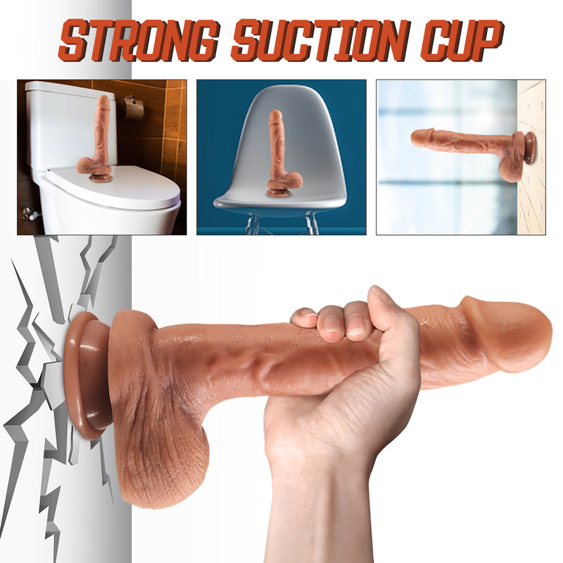 Rotating & Thrusting & Vibrating & Heating Dildo with Suction Stand F4
