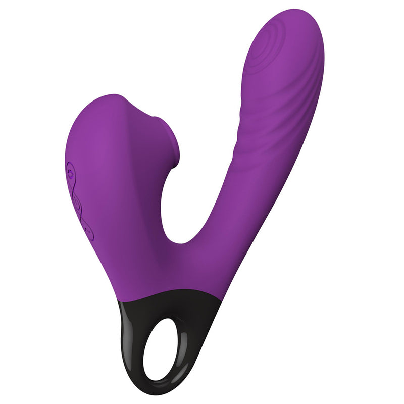 Purple Vibrator for G spot stimulation and clit blow job oral sex