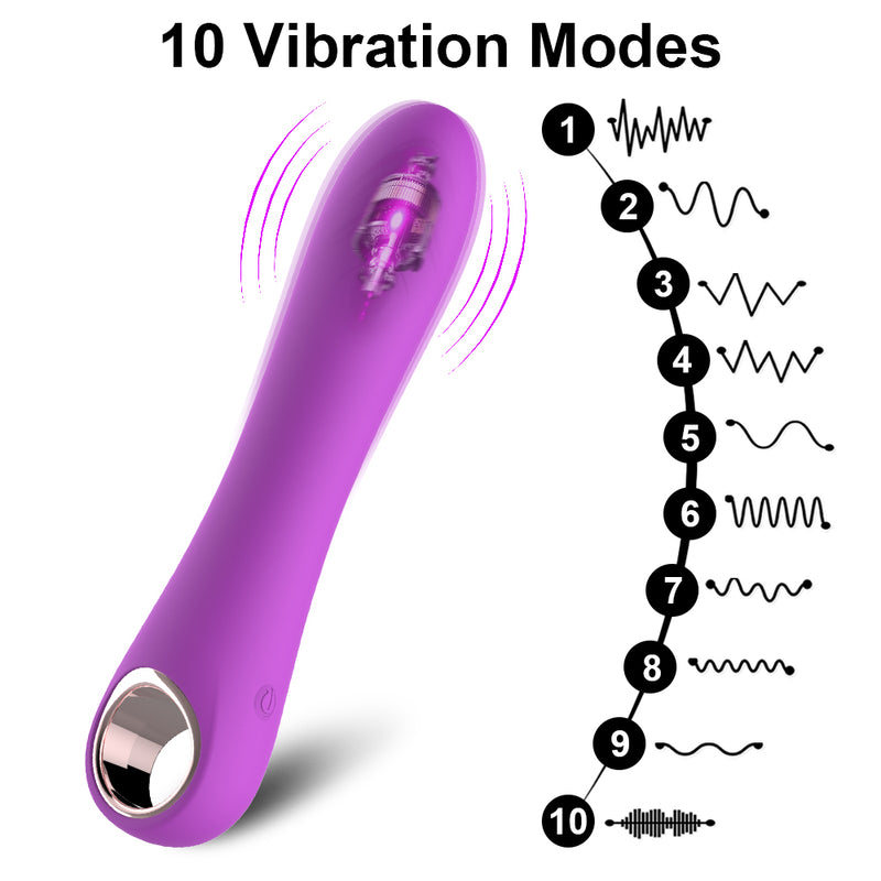 10 Speeds Powerful G-Spot Vibrator for Women Soft Silicone Dildo Vagina Clitoris Stimulator