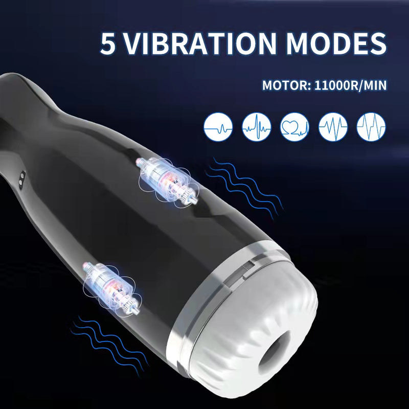 10 Vibration Telescopic Modes Male Masturbators Adult Vagina Masturbator Cup