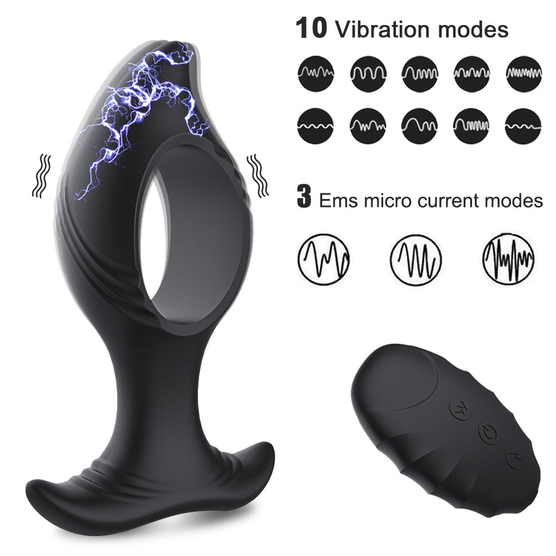 Remote Control Hollow Vibration With Electric Shock Anal Plug