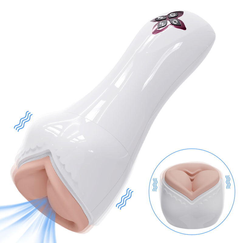 Eveflow - Split Design Breast Vulva Entry 5 Suctions & 7 Vibrations  Automatic Masturbation Cup