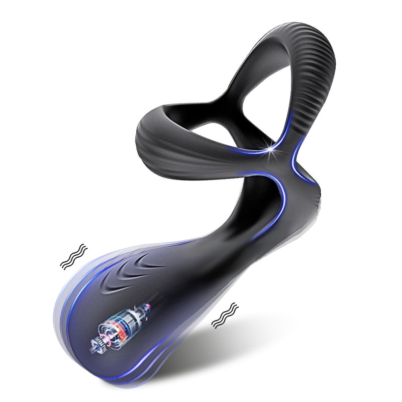 Penis Ring with Prostate and Ball Vibrator for Erections TouchHoney Penis Ring with Prostate and Ball Vibrator for Erections TouchHoney