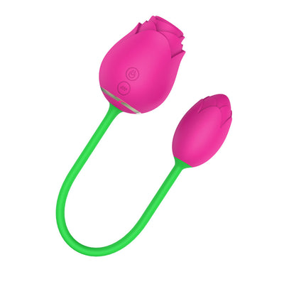 Rose Flower Clit Sucker with Bullet Vibrator S3