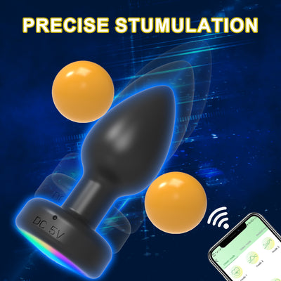 Vibrating Butt Plug 10 Vibration Modes Rotate Design Soft Prostate Massager Sex Toys Anal Plug