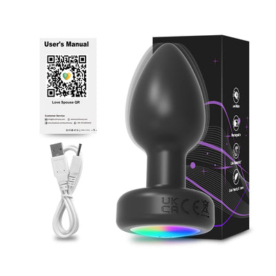 Vibrating Butt Plug 10 Vibration Modes Rotate Design Soft Prostate Massager Sex Toys Anal Plug