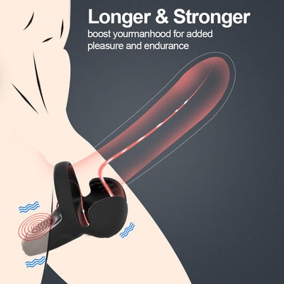 Penis Ring with Prostate and Ball Vibrator for Stronger Erections R3