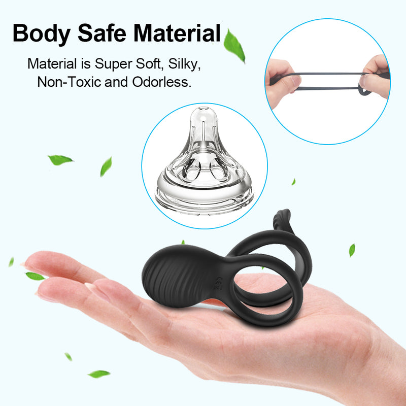 Wireless Remote Control Cock Ring Vibrator Clitoris Stimulation Sleeve for Penis Ring With 7 Vibration Modes