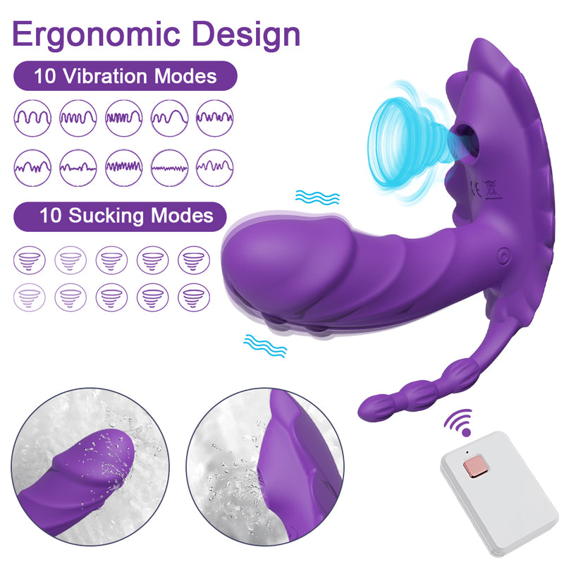 3 in 1 APP Control Vibrator Female Clit Sucker G Spot Dildo Clitoris Stimulator