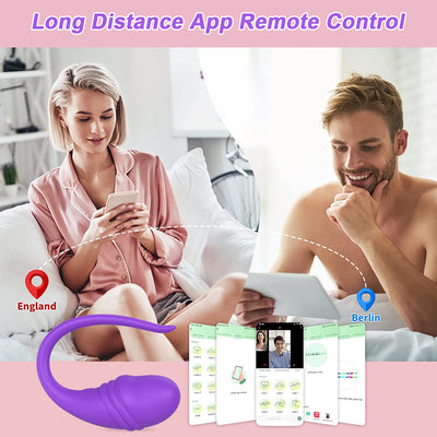 Female APP Remote Control Vibrating Egg Wireless Bluetooth Vibrator Dildo G Spot Massager