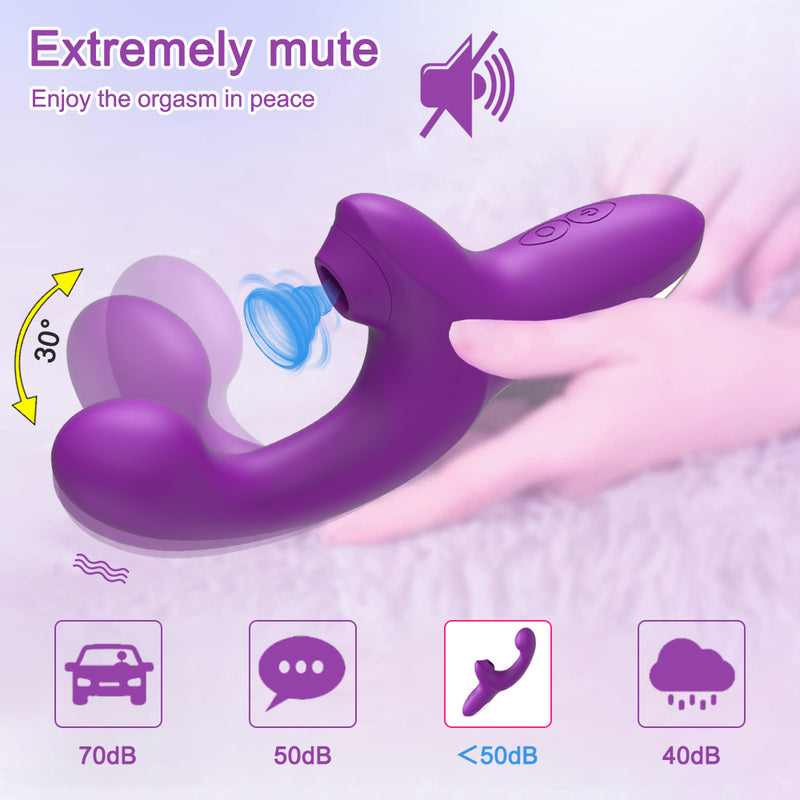 Finger Like G Spot Vibrator with Clit Sucker Stimulation V3