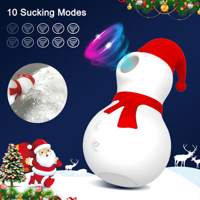 Christmas Gift Snowman Sucking Vibrator for Woman